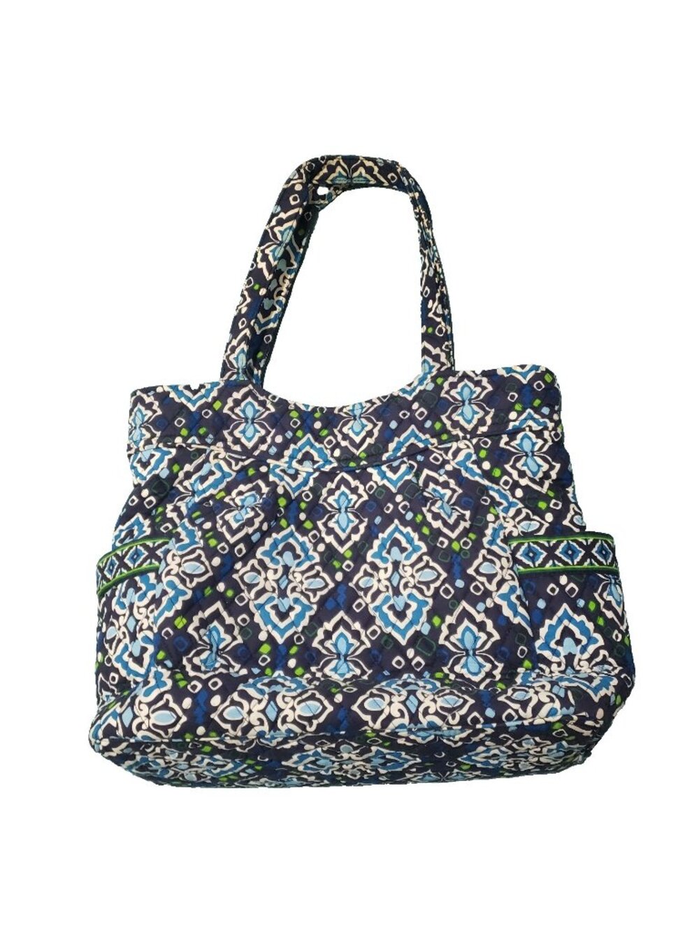 Vera Bradley Navy Pattern Double Handle Tote Bag